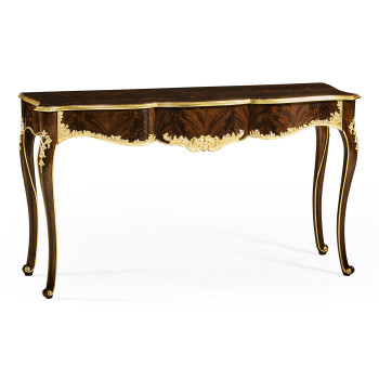 Console table with gilded carving