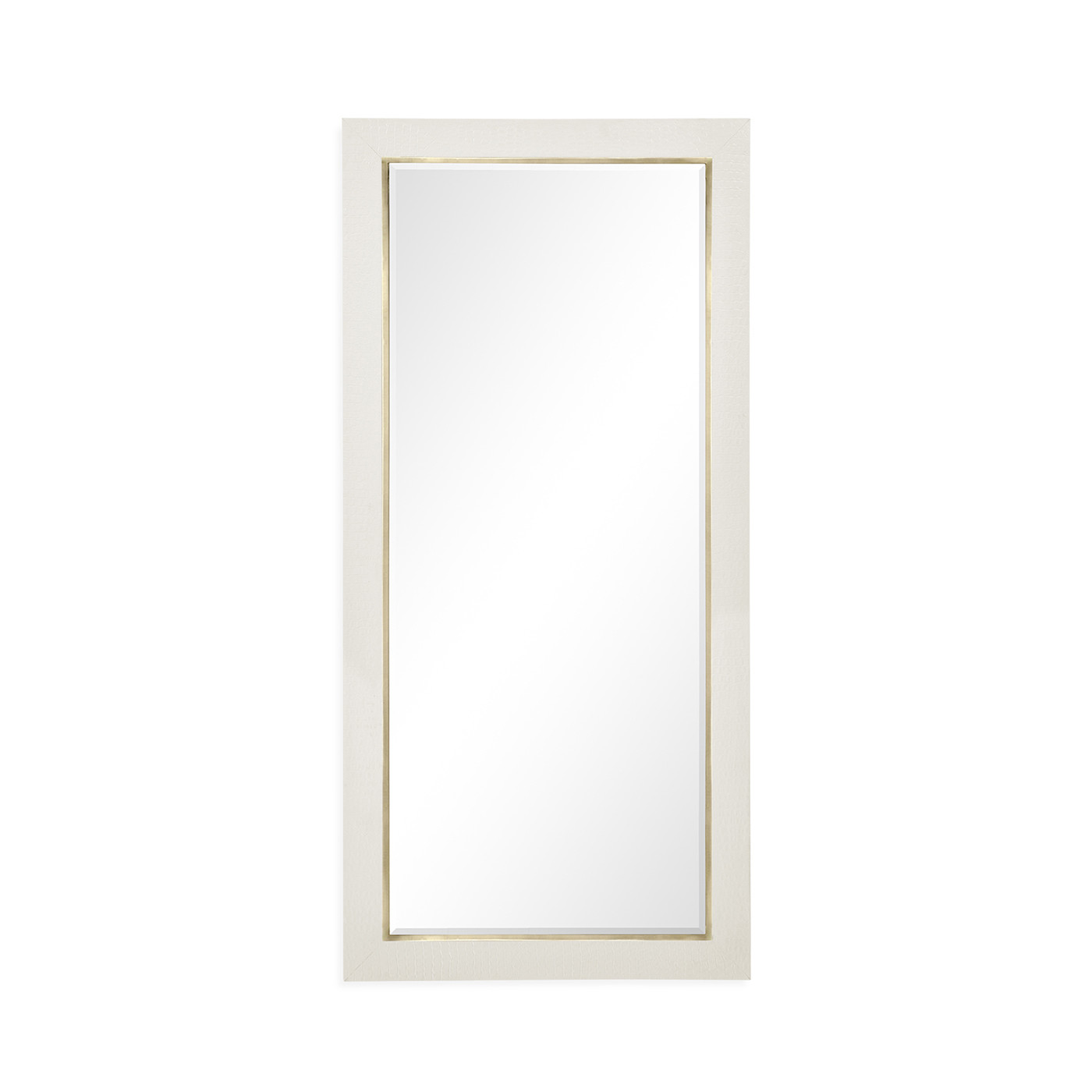 Great White faux Croc mirror