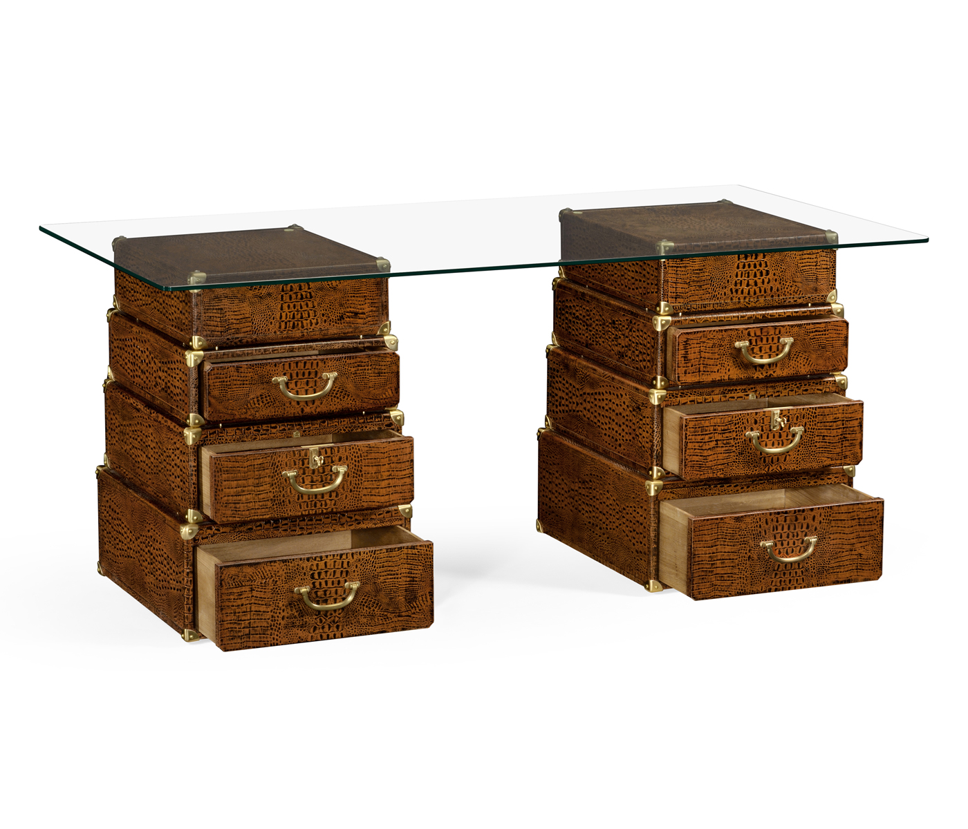 Choc faux Croc valise desk