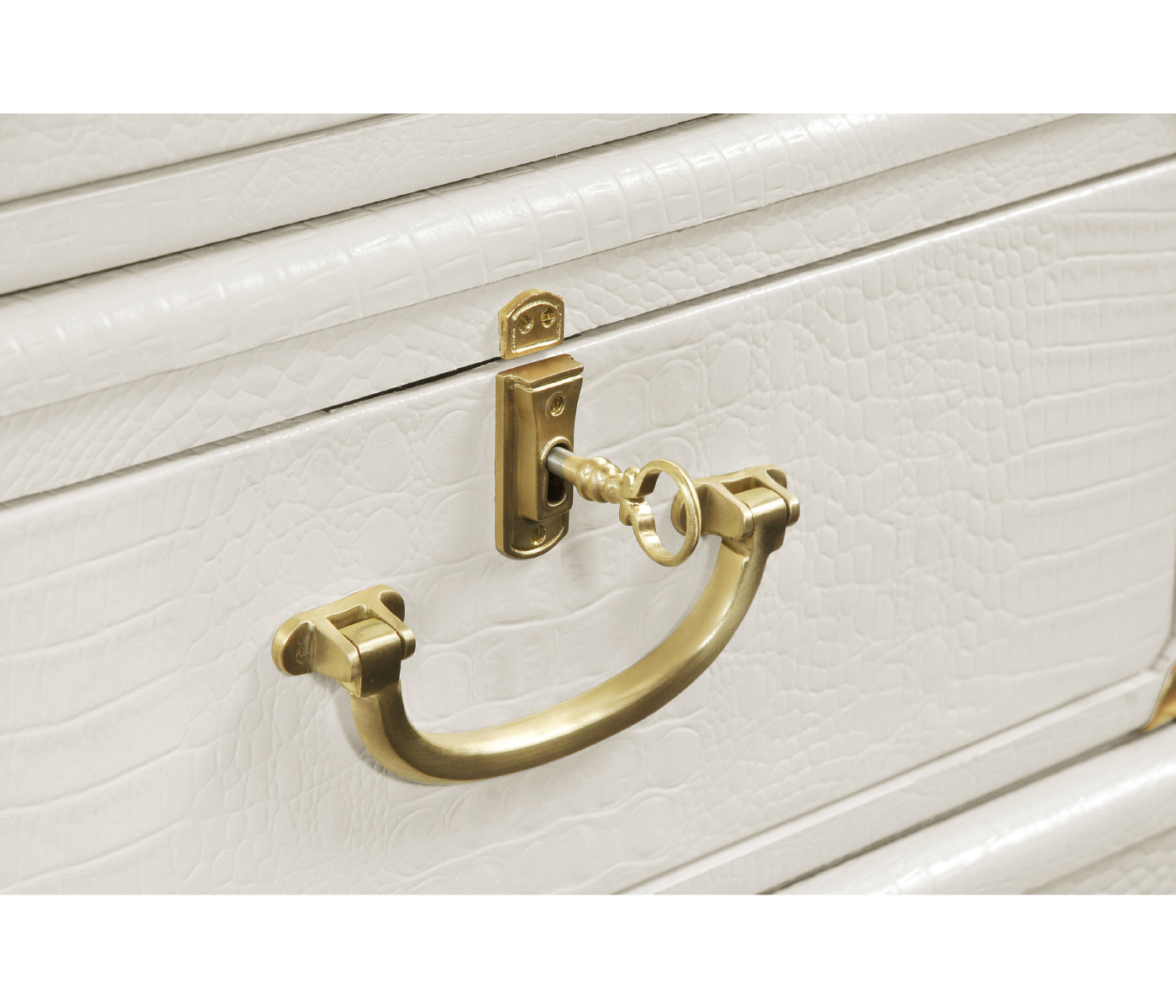 Great White faux Croc valise desk