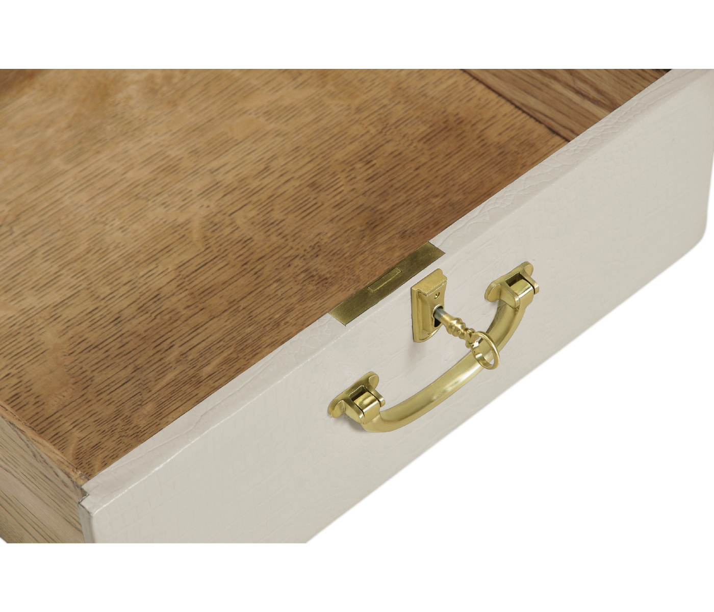 Great White faux Croc valise desk