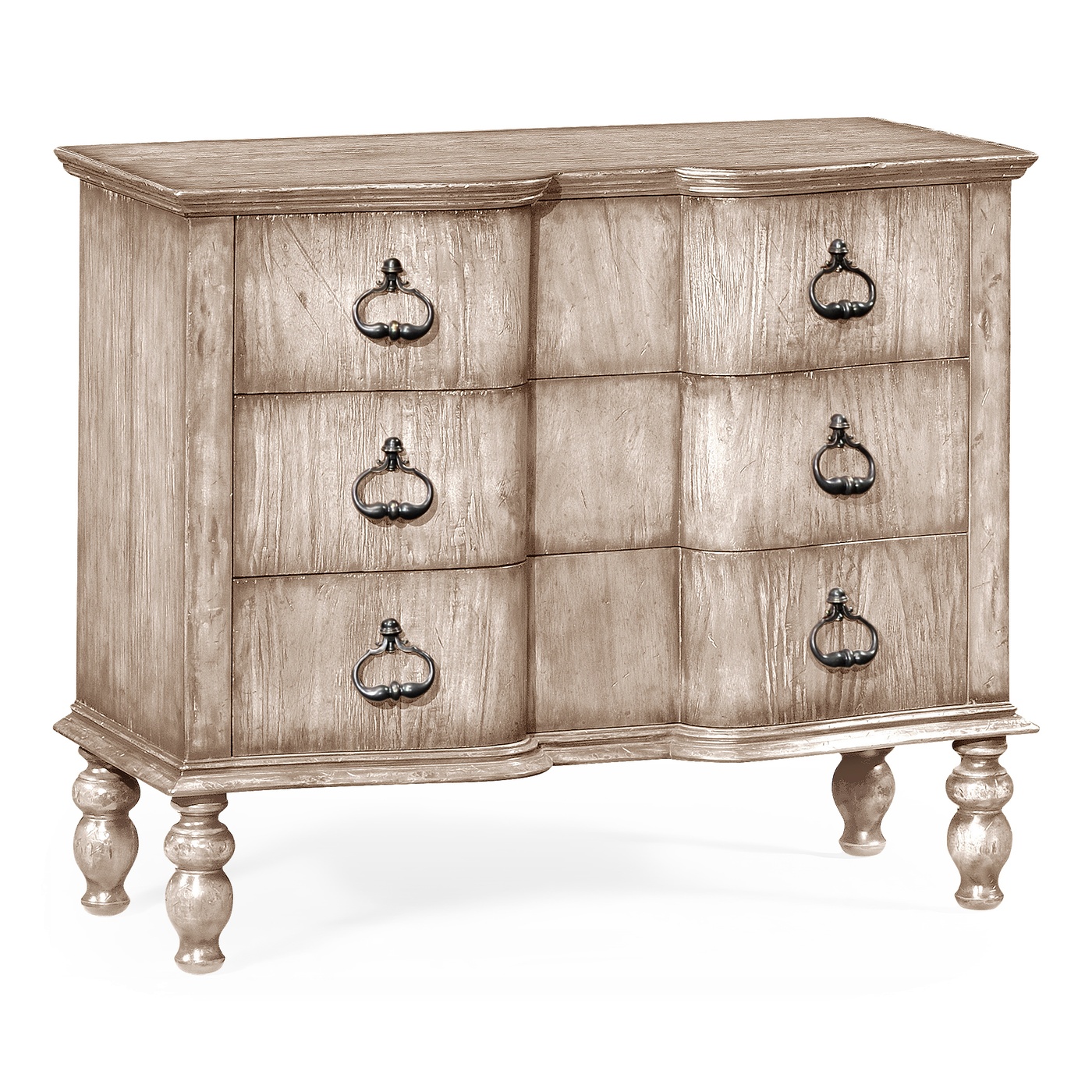 Chest of drawers in limed acacia