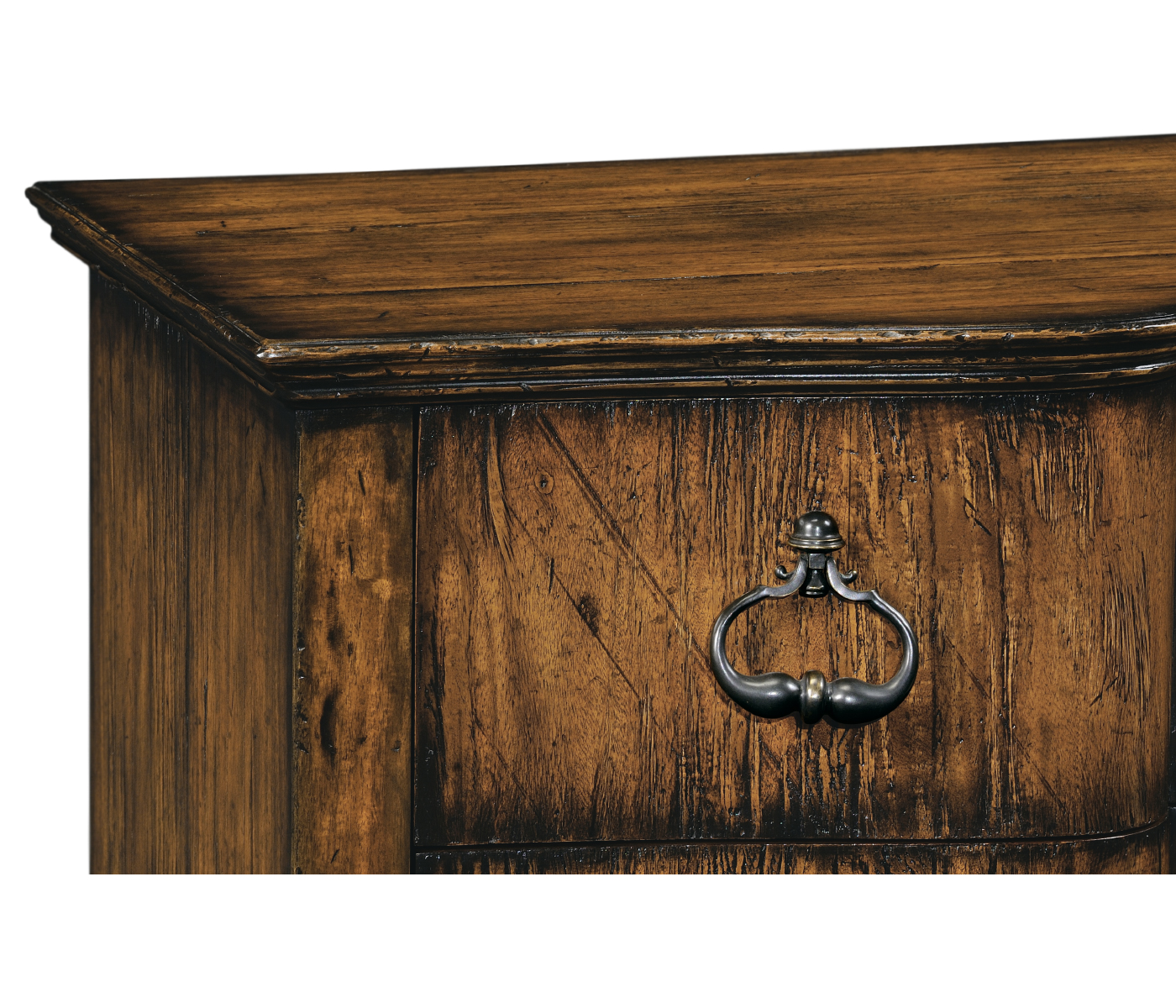 Chest of drawers in rustic walnut