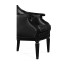 Upholstered occasional chair in black leather