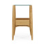 Rectangular Architects End Table with Drawer and Glass Top