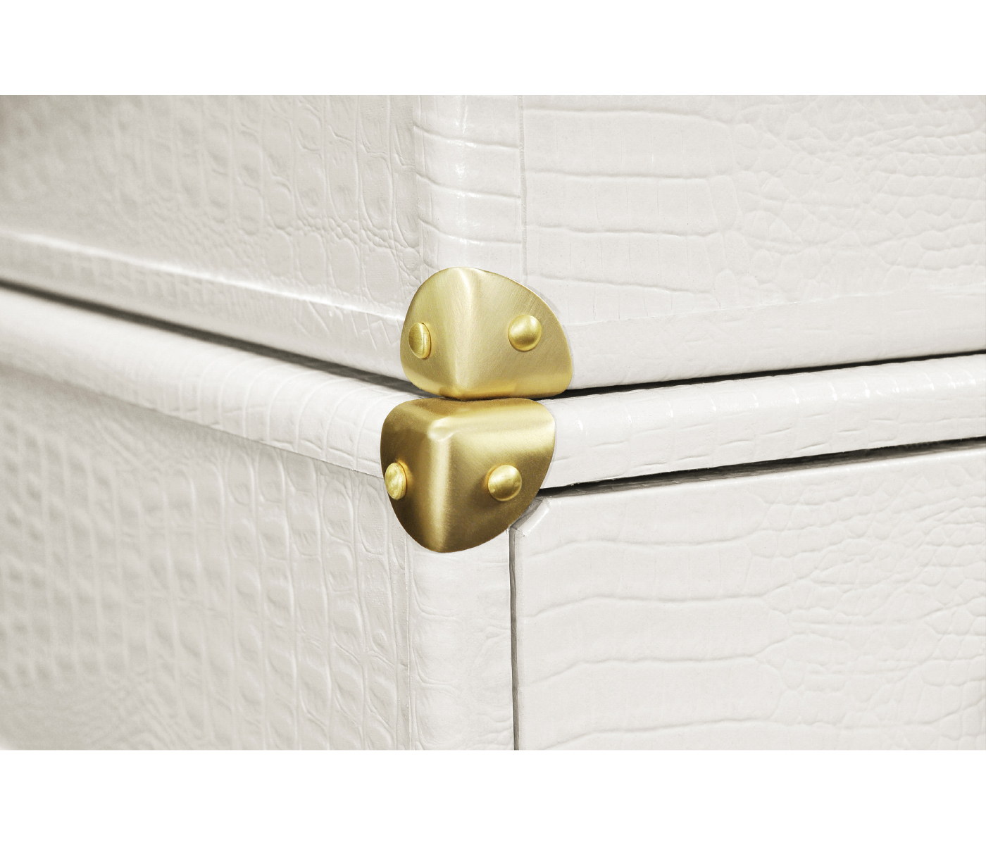 Great White faux Croc valise table