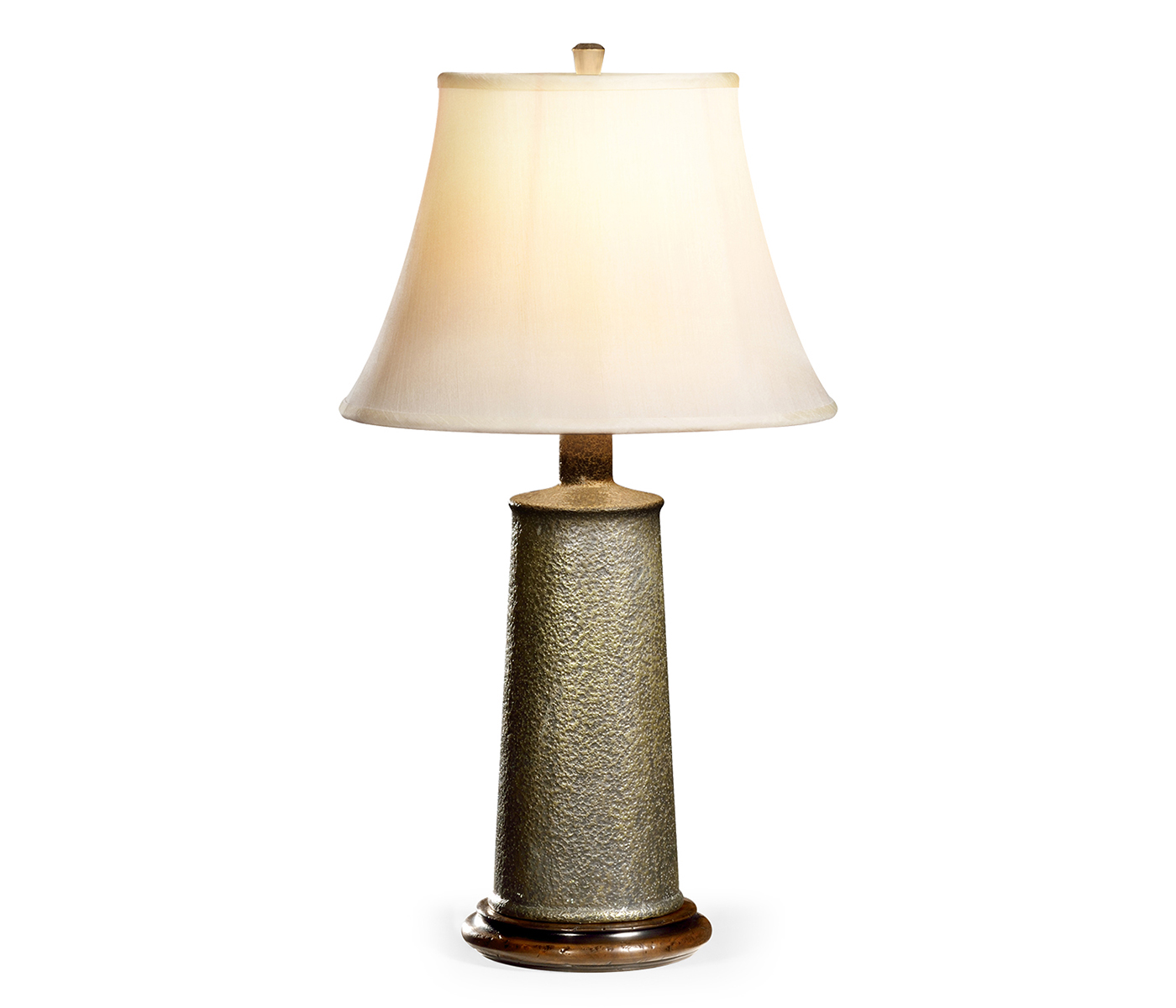 Textured brass table lamp