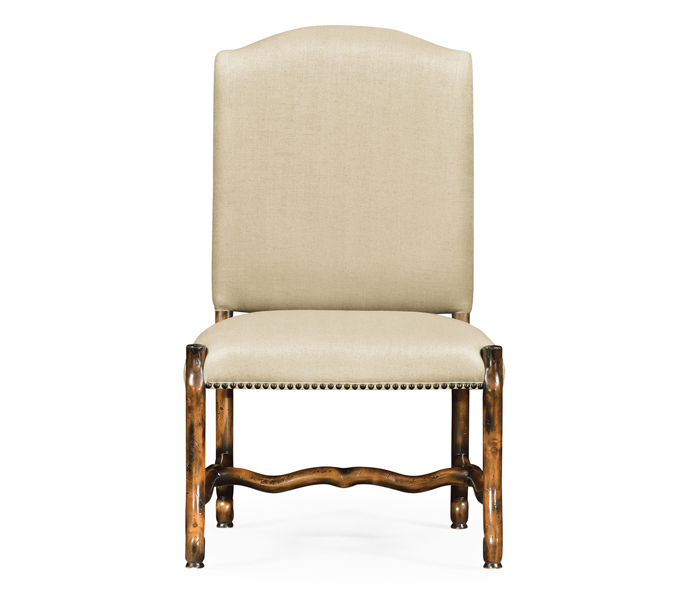 Upholstered side chair in Rustic Walnut