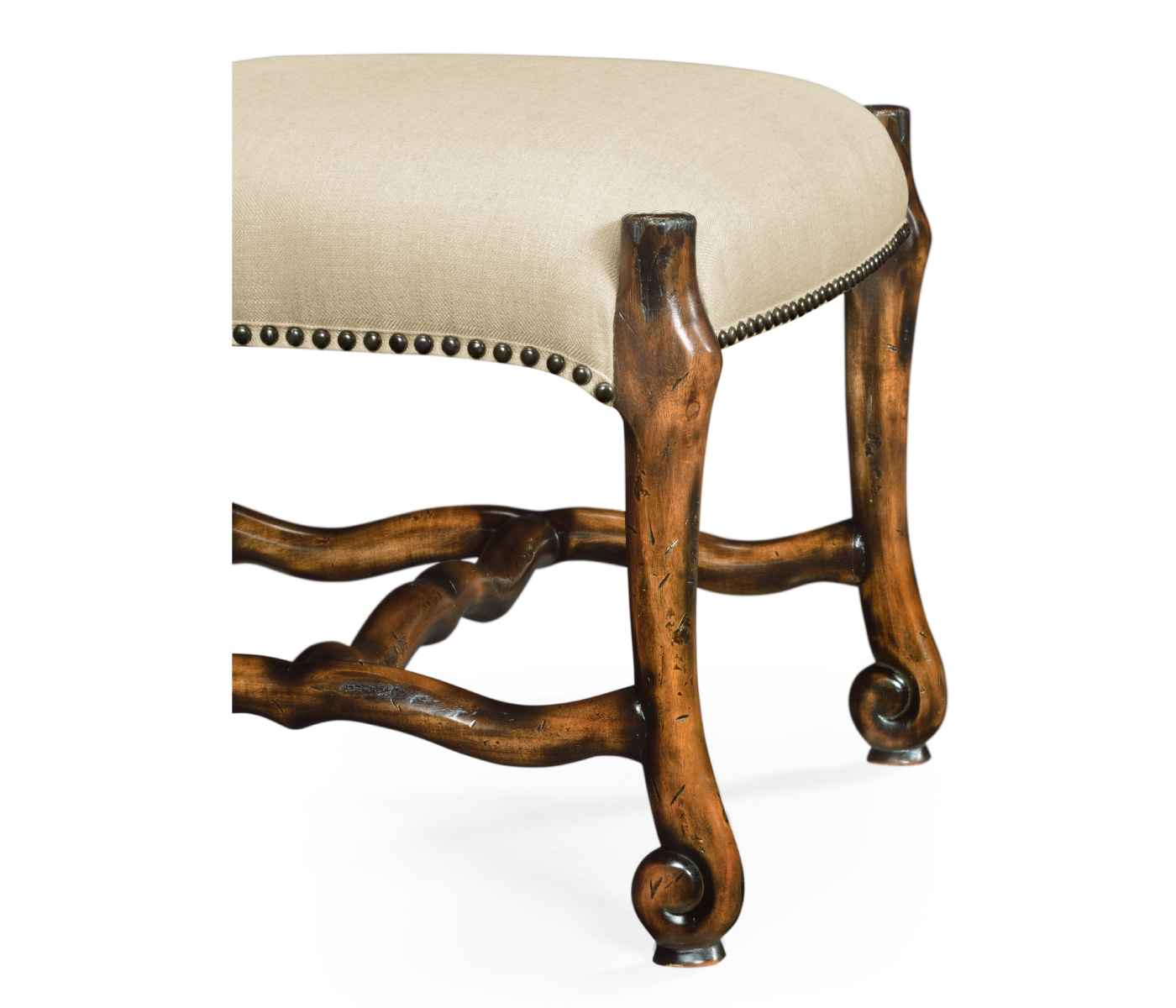 Upholstered side chair in Rustic Walnut