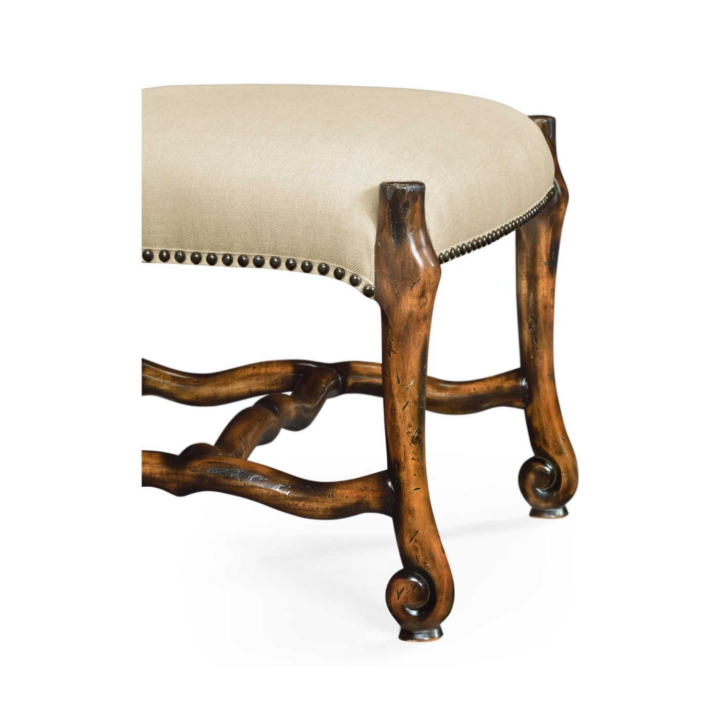 Upholstered side chair in Rustic Walnut