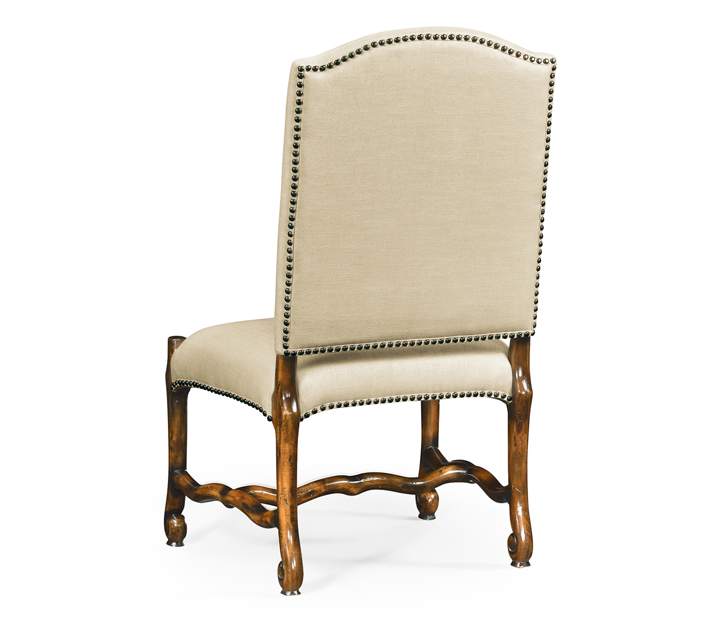 Upholstered side chair in Rustic Walnut