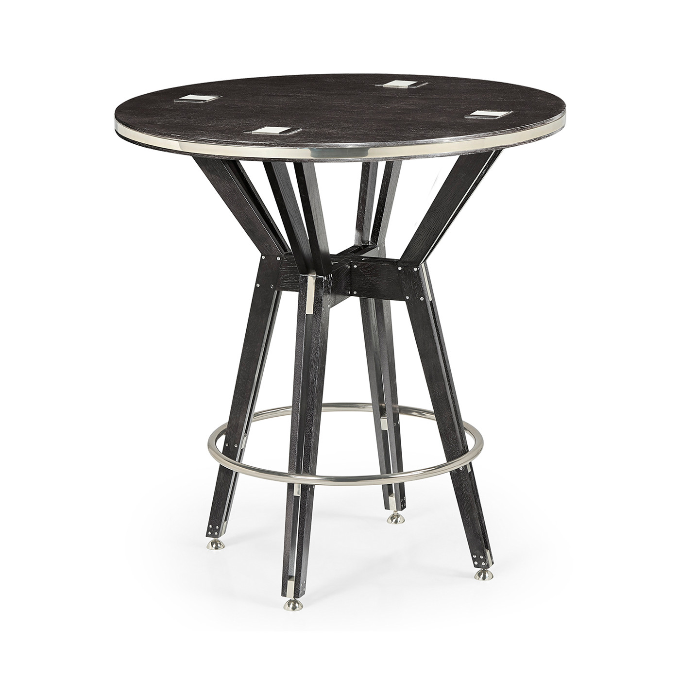 Architectural Circular Black Mocha Oak Counter Table 36