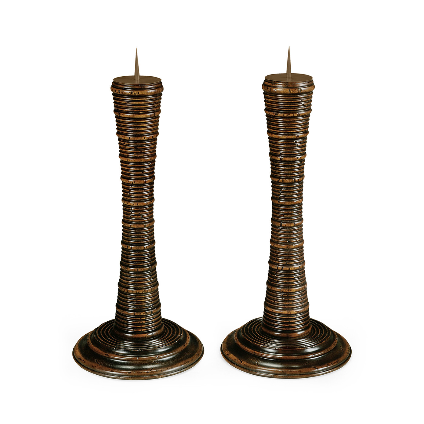 Pair of Finely Carved Candlesticks