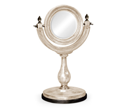 Small rotating mirror in Limed Acacia
