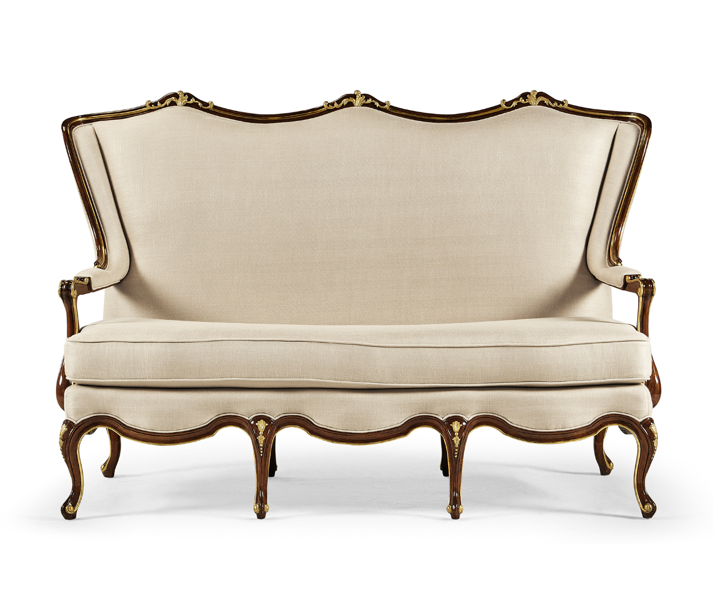 Classical Bench with Gilt Carved Detailing