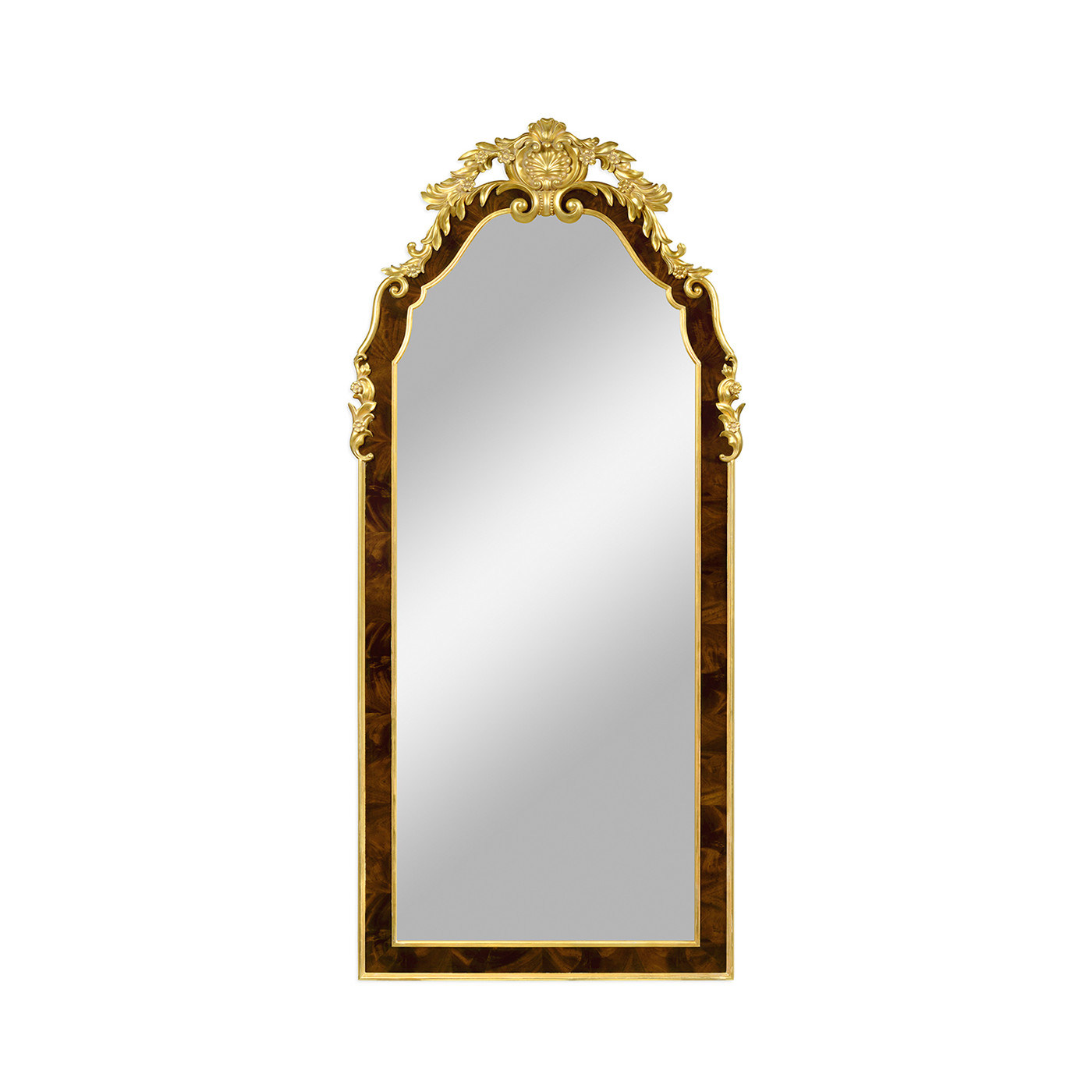 Standing mirror with gilt carved detailling