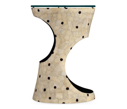 Dalmatian Eggshell Round Cut-Out Lamp Table
