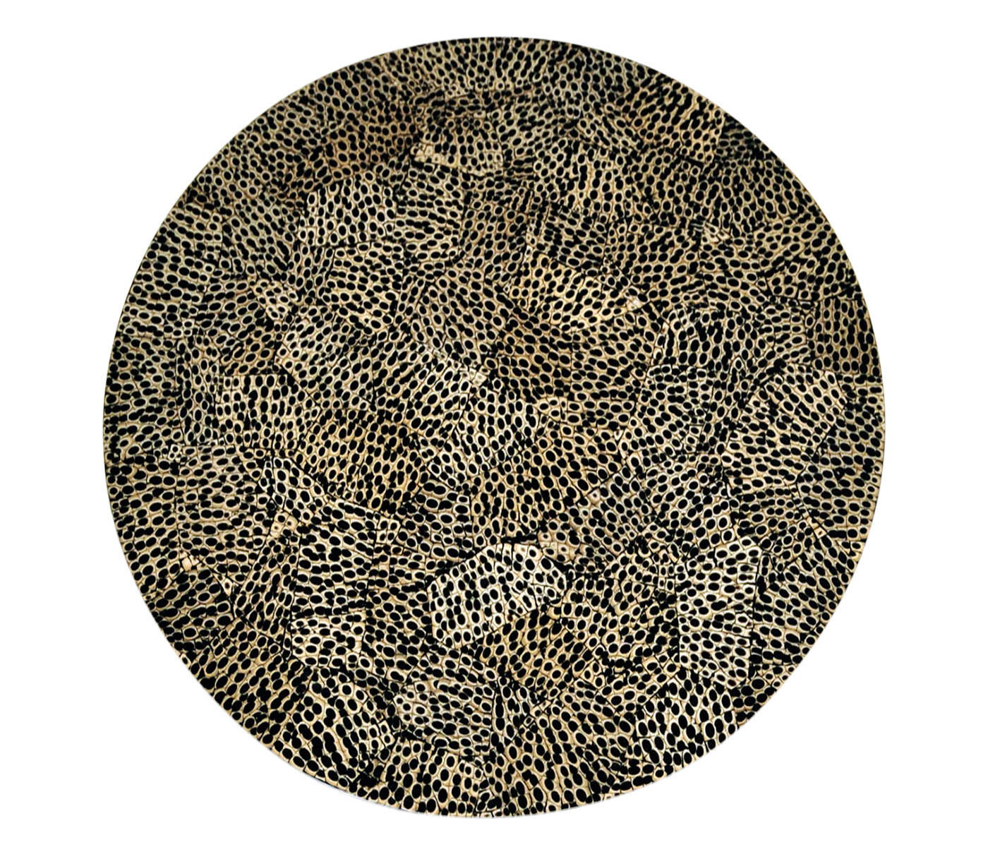 Emperor Gold Round Cut-Out Lamp Table