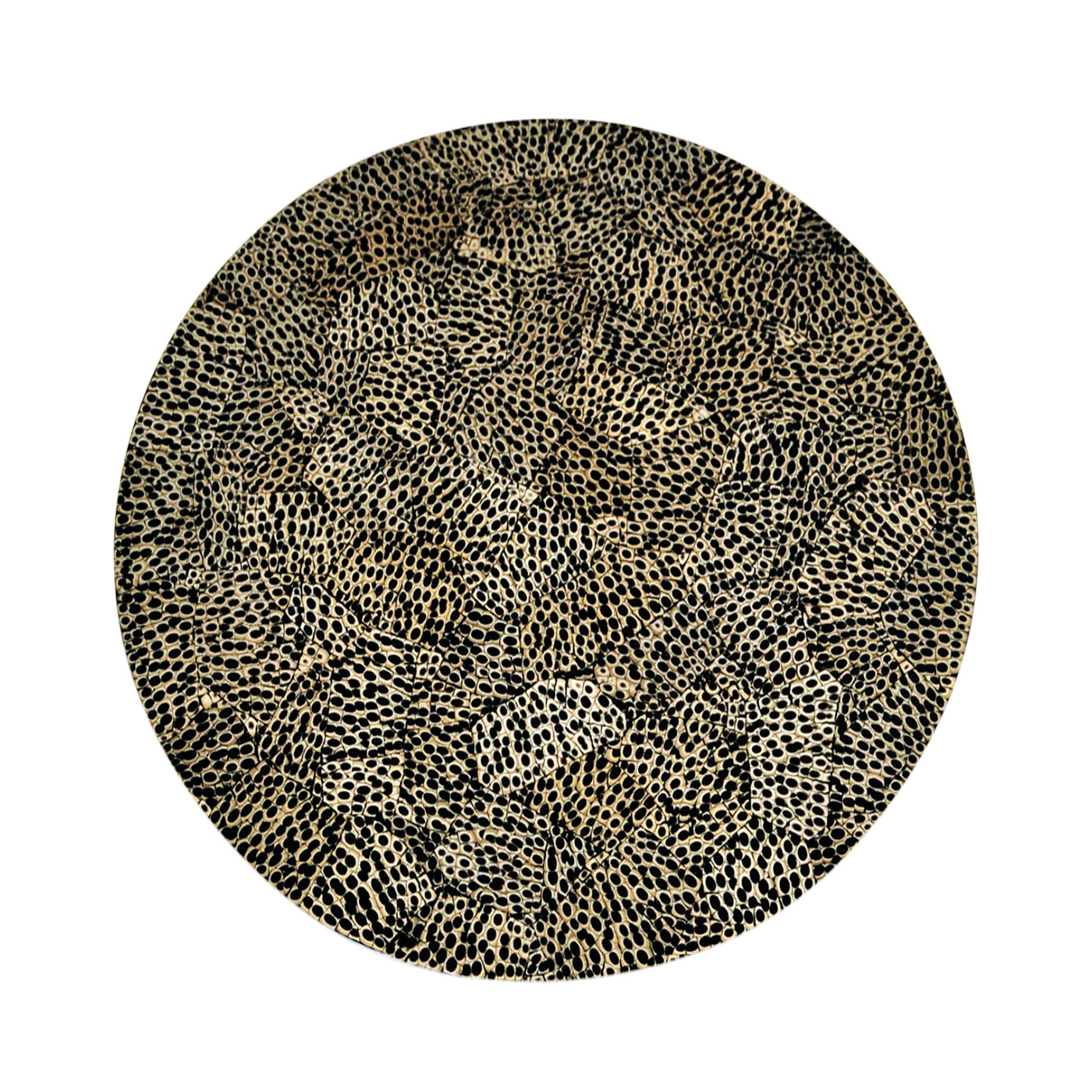 Emperor Gold Round Cut-Out Lamp Table