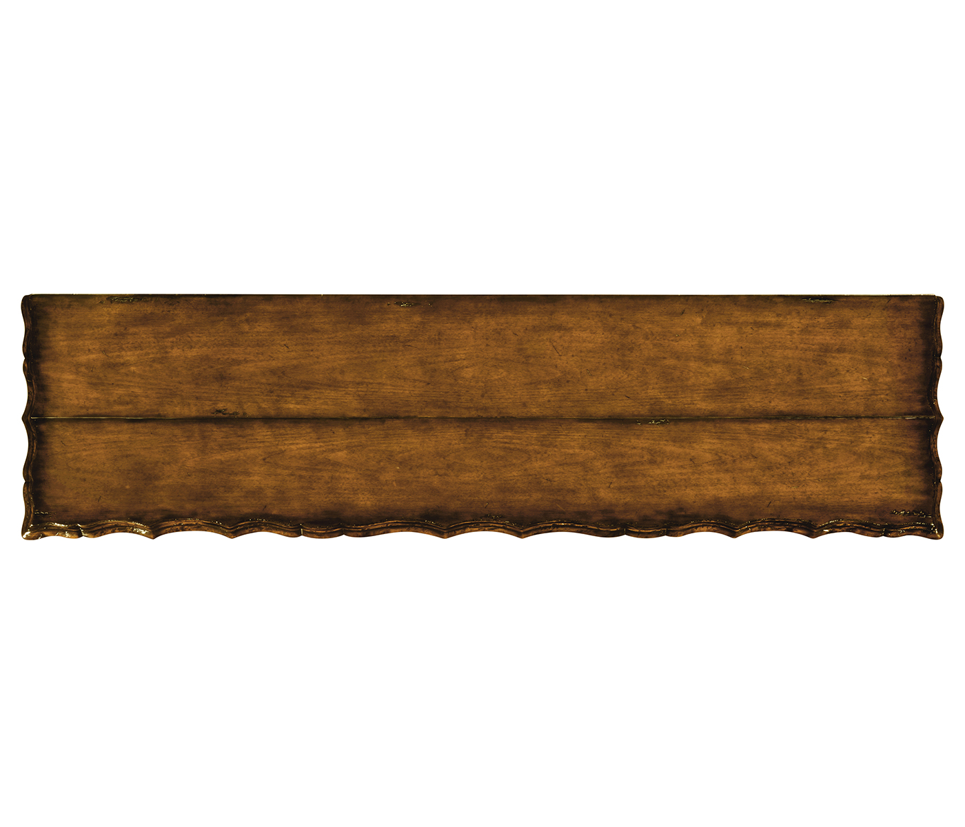 Rectangular Console Table in Rustic Walnut with Drawers