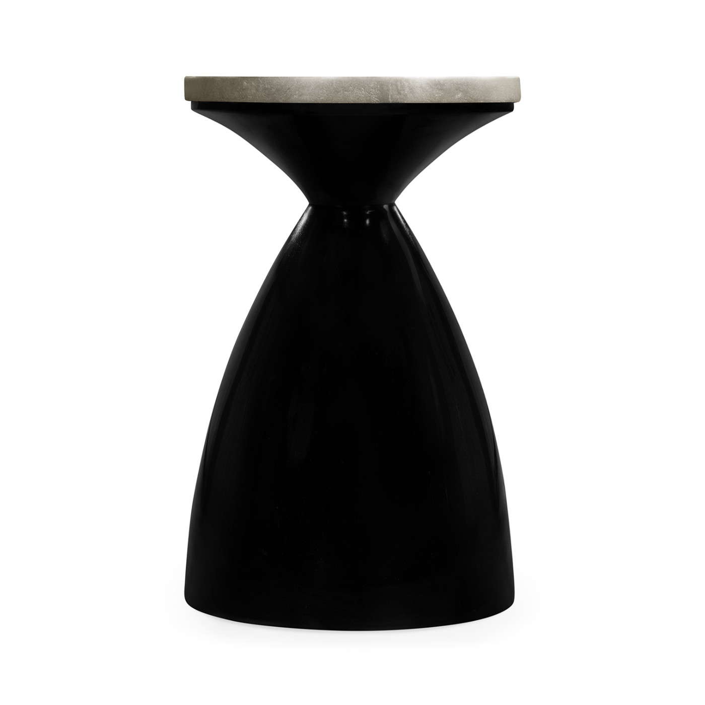 Round Smoky Black & Silver Espresso Wine Table