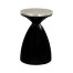 Round Smoky Black & Silver Espresso Wine Table