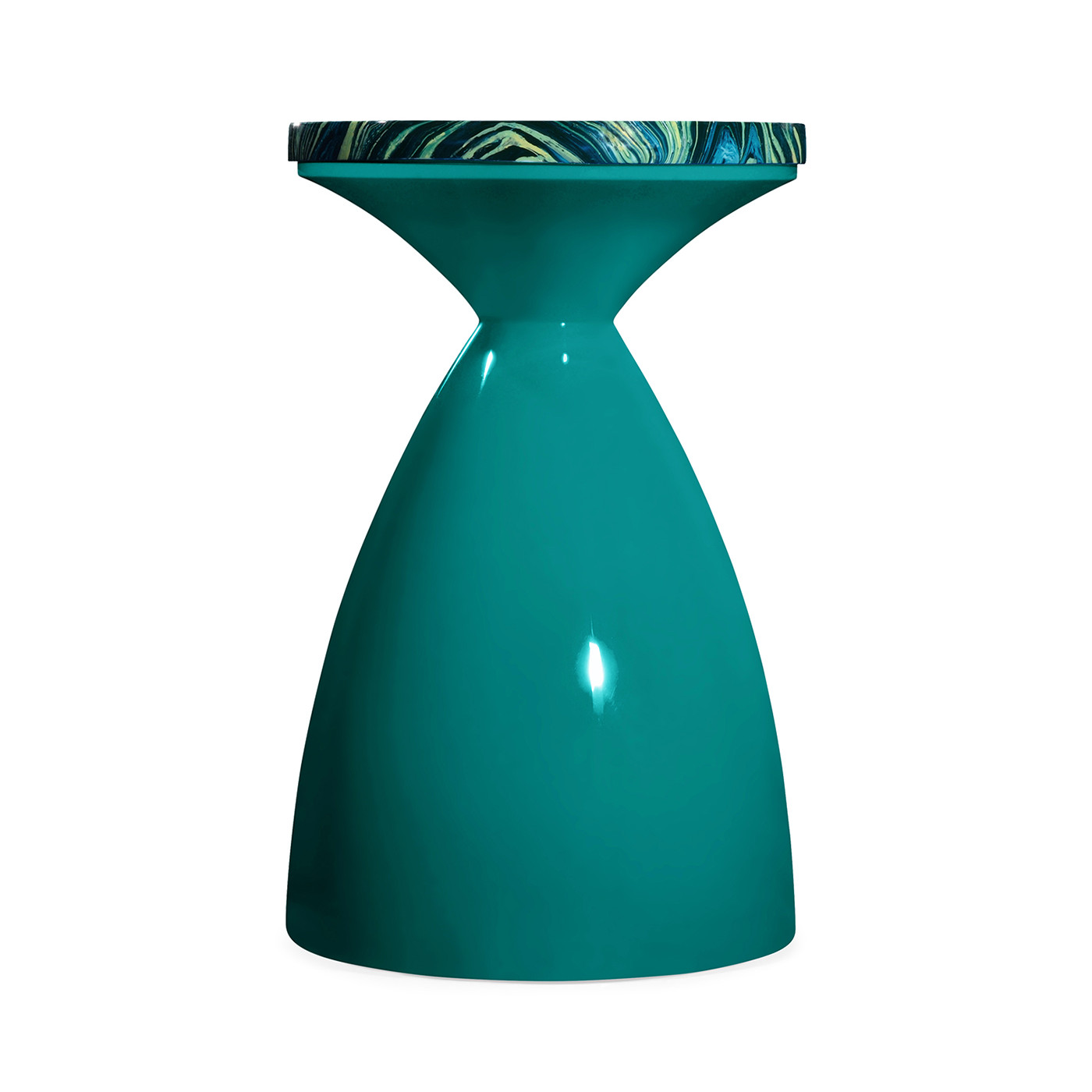 Round Teal & Graffiti Wine Table