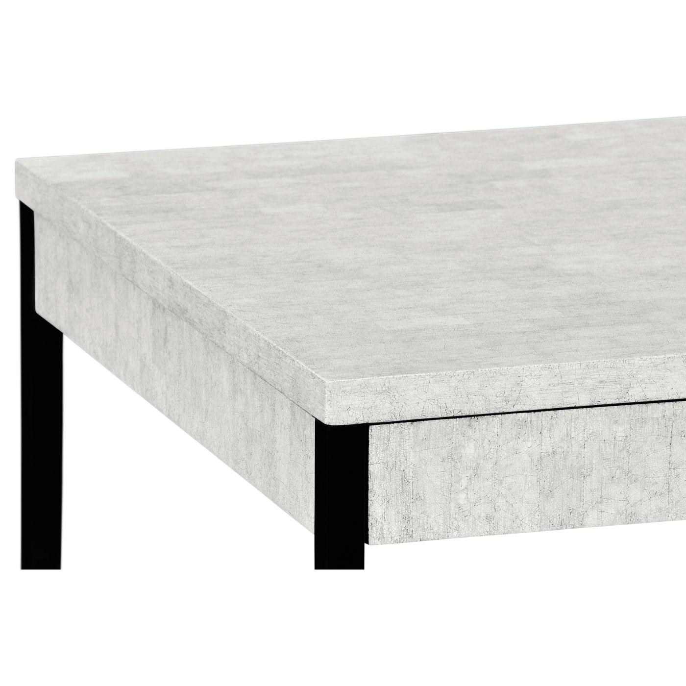 White Smoke Eggshell End Table with Drawer