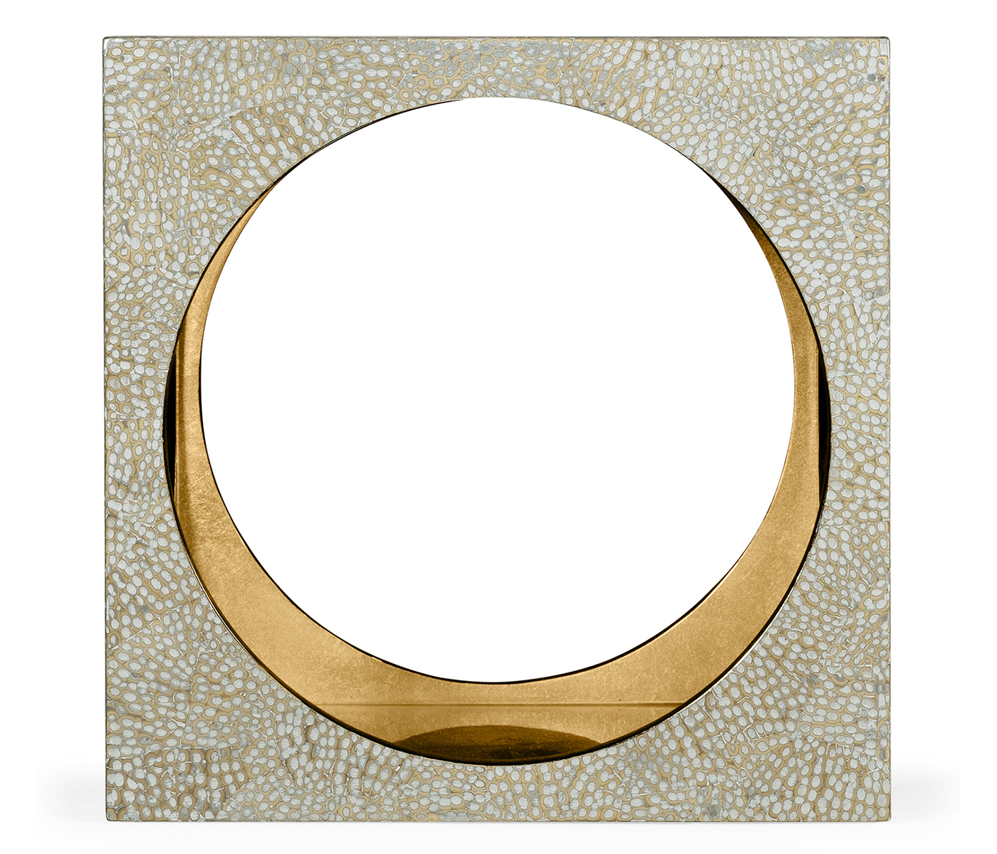 Square Circular Cut-Out Eggshell Stool