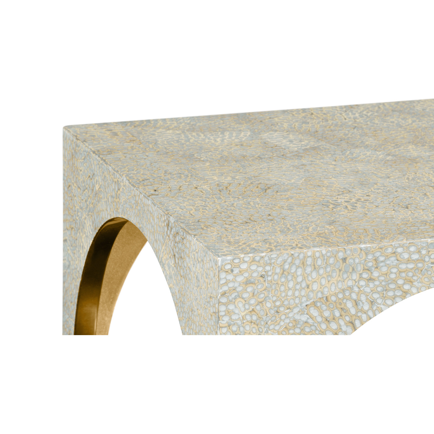 Square Circular Cut-Out Eggshell Stool