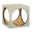 Square Circular Cut-Out Eggshell Stool