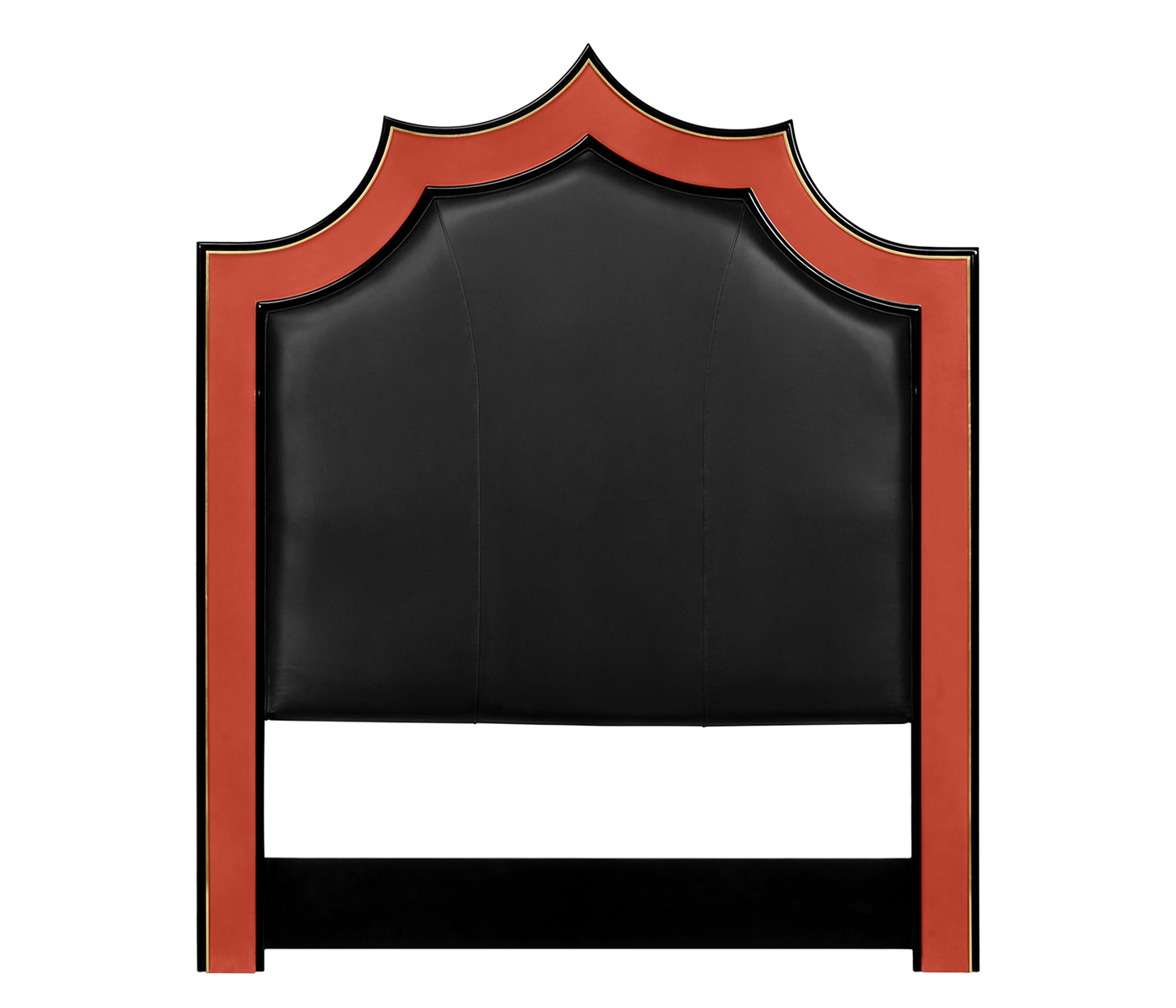 Emperor headboard, US Queen in black leather