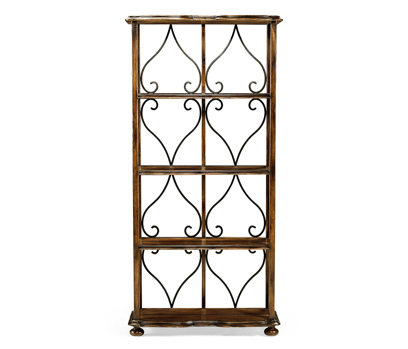 Four-Tier Étagère in Rustic Walnut