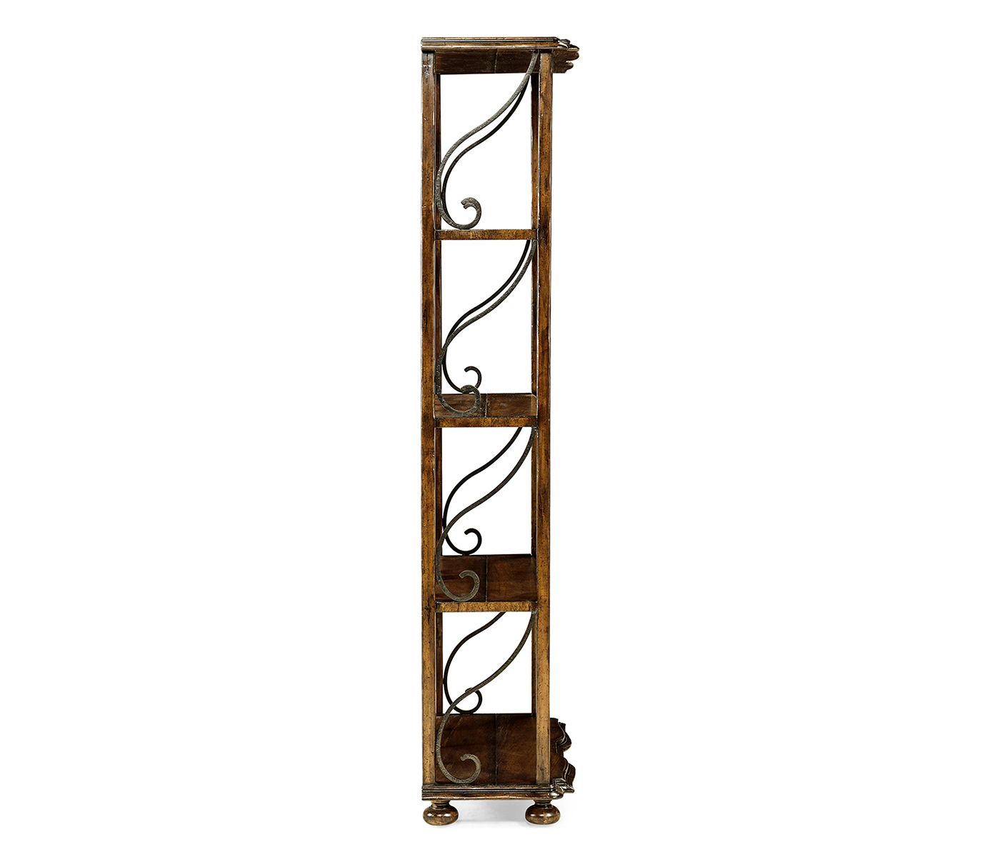 Four-Tier Étagère in Rustic Walnut