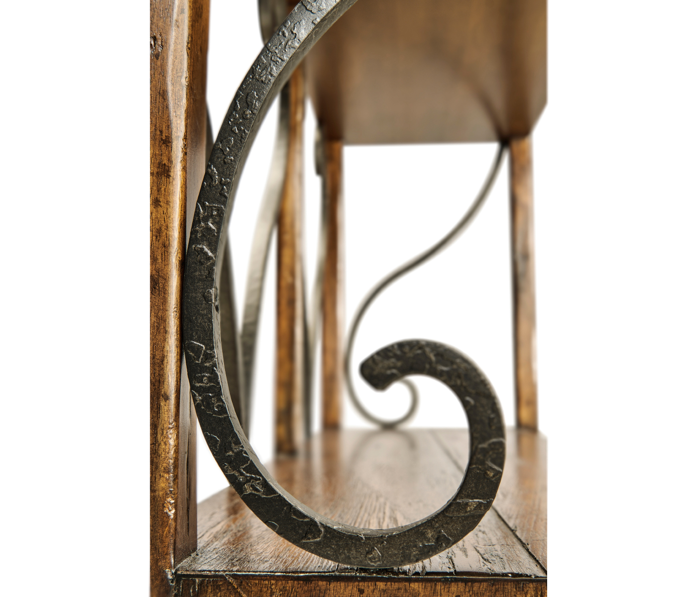 Four-Tier Étagère in Rustic Walnut