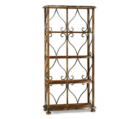Four-Tier Étagère in Rustic Walnut