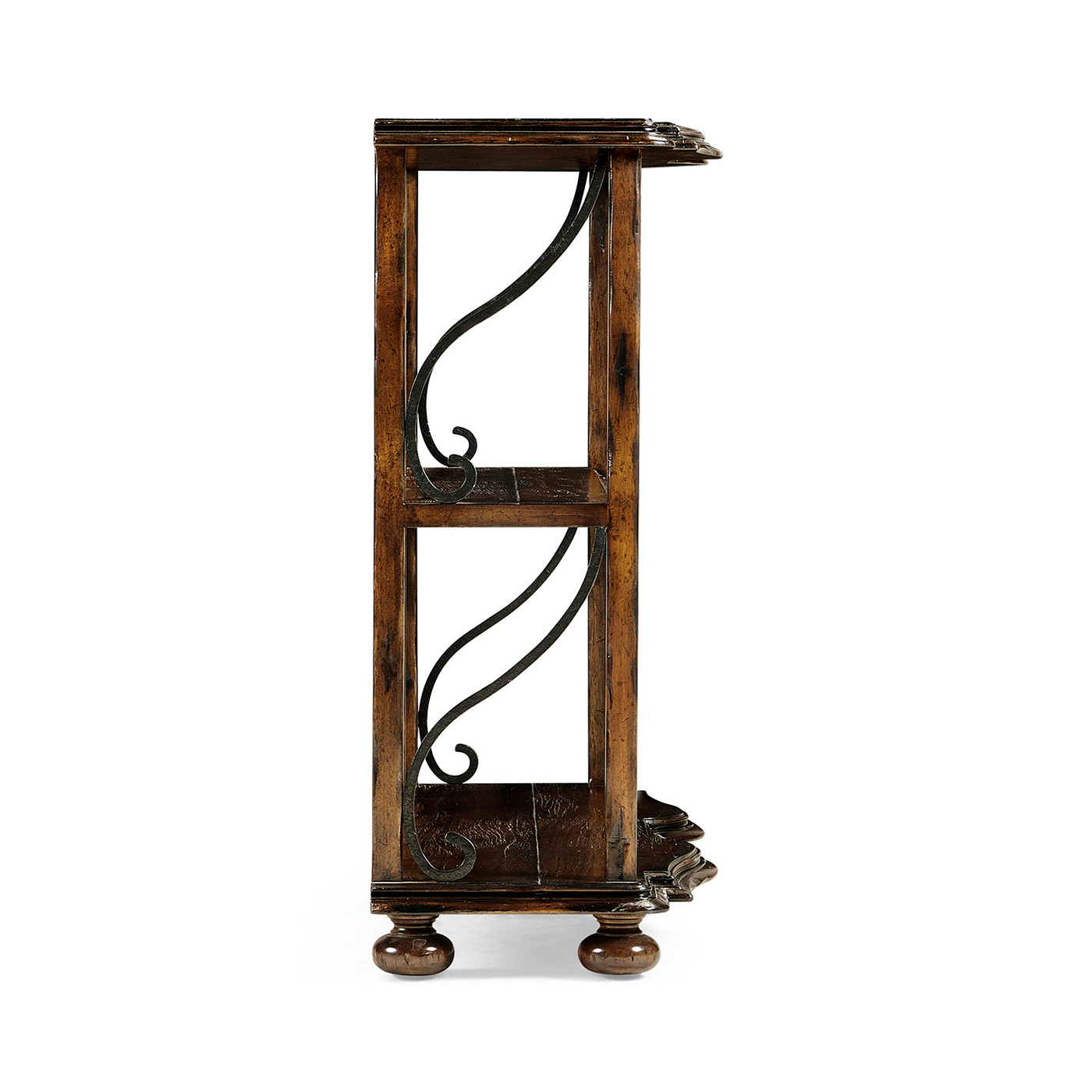 Two-Tier Étagère in Rustic Walnut