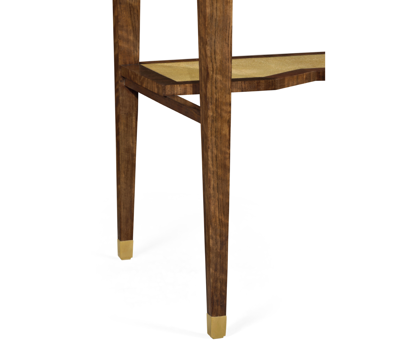 Narrow desk with brass detailing