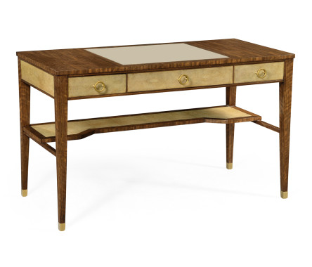 Narrow desk with brass detailing