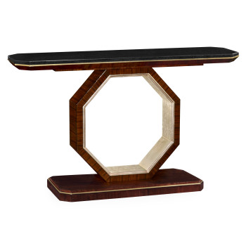 Console table with black marble top