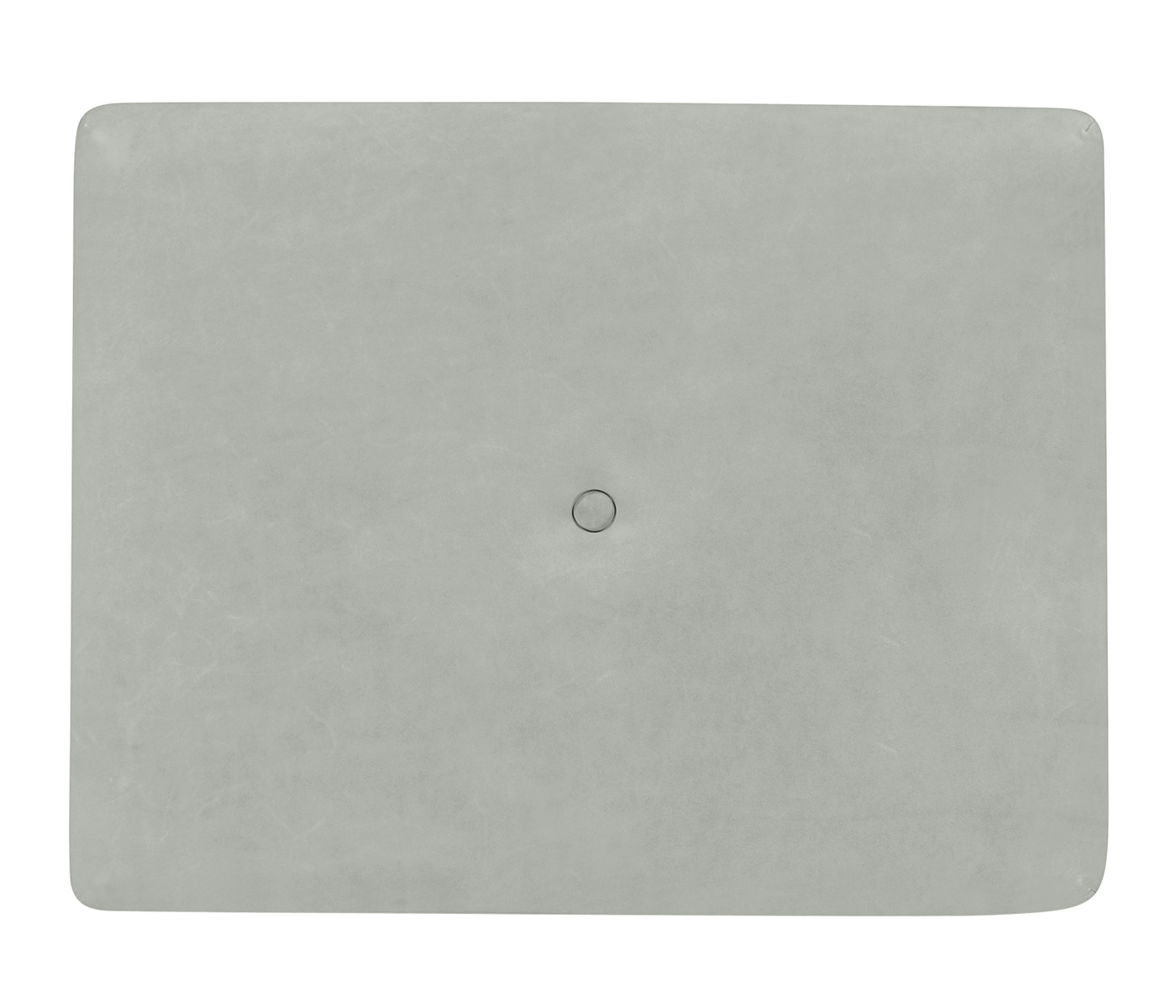 Black Eucalyptus Dressing Stool, Upholstered in Grey Leather