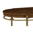 Oval Coffee Table with Brass Base
