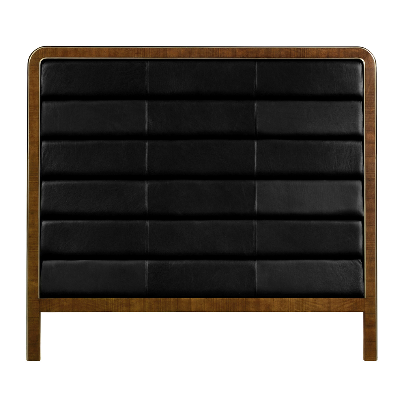 Cali King headboard upholstered in black leather