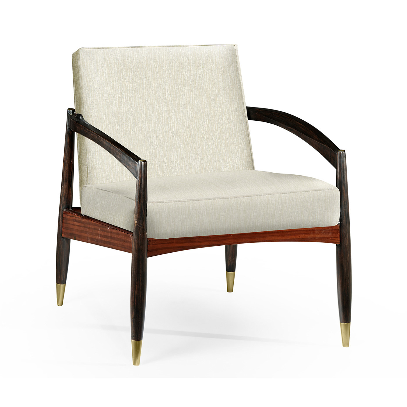 Contemporary Santos Rosewood & Ebonised Occasional Chair