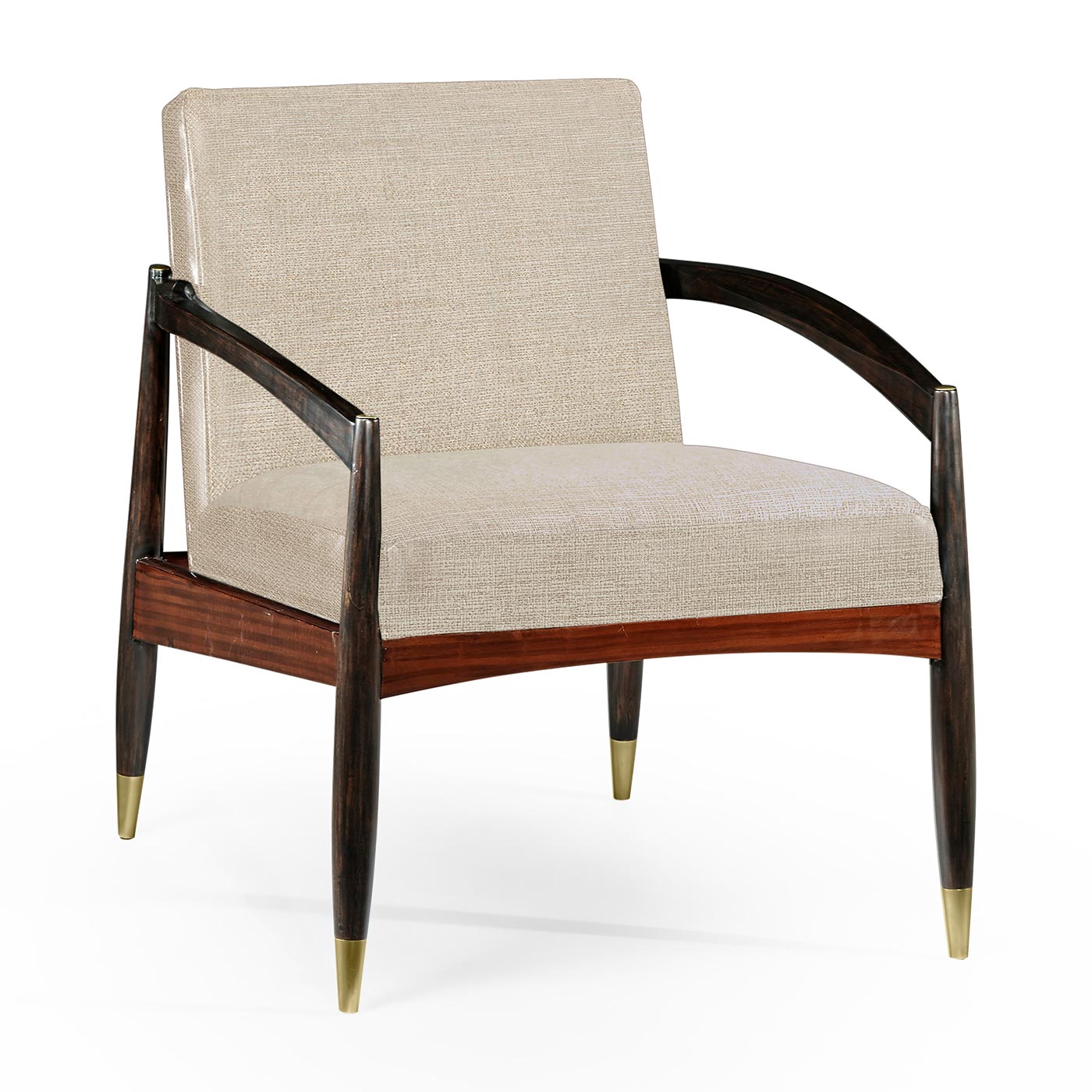 Contemporary Santos Rosewood & Ebonised Occasional Chair