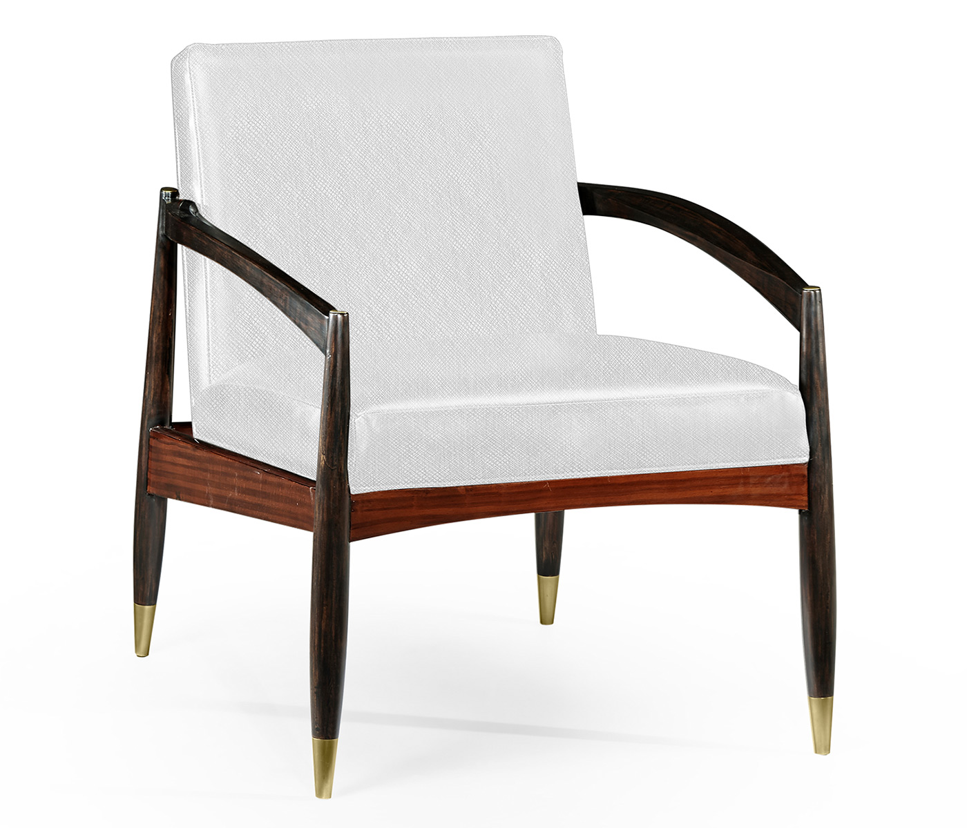 Contemporary Santos Rosewood & Ebonised Occasional Chair