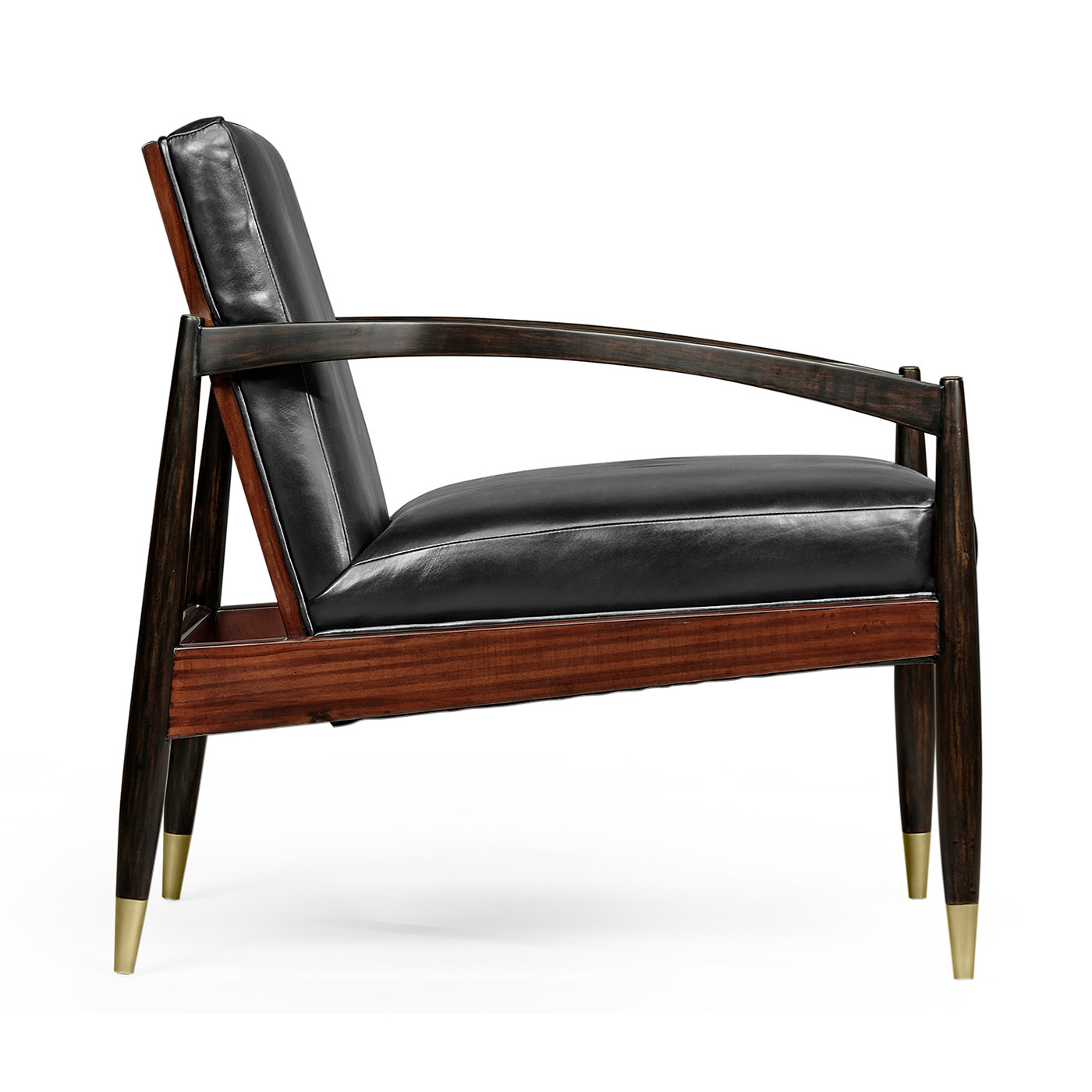 Contemporary Santos Rosewood & Ebonised Occasional Chair
