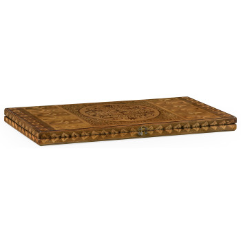 Floral Marquetry Backgammon Board