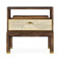 Small Lymed Mink Bedside Table with Tray