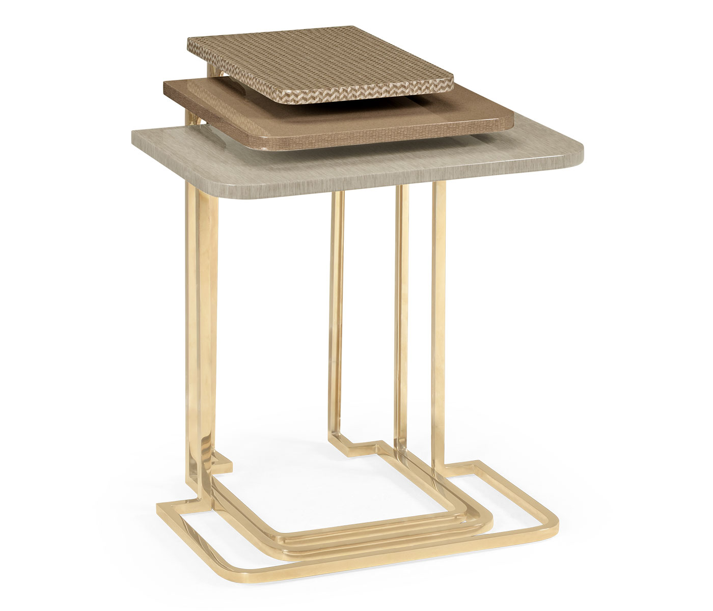 Brown Italian Layer Nesting Tables